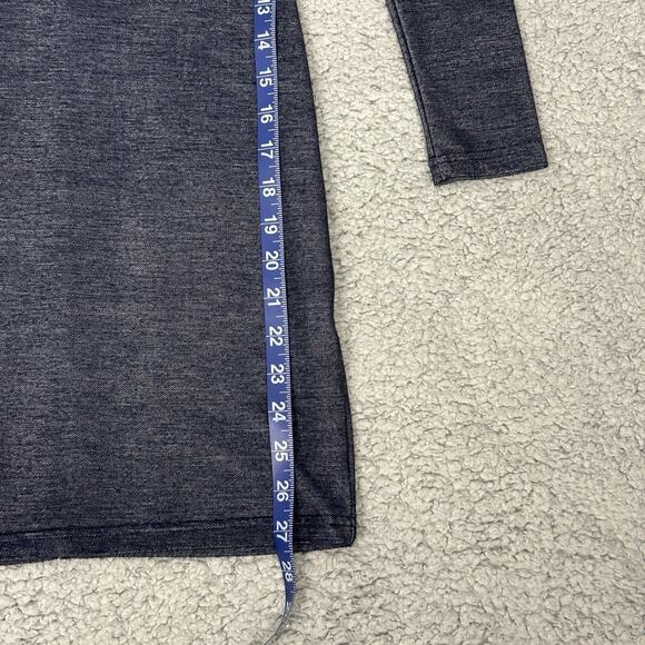 Sweet Pot Women Form Fitting Dress Choker Neckline Detail Bodycon sz 8 Chambray - Picture 6 of 13